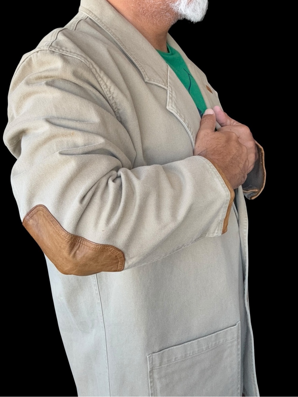 Vintage 90’s Orvis hunting blazer with leather trim and elbow patches Large - Picture 5 of 9